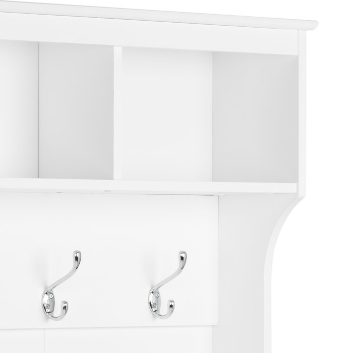 Gracie Oaks Gracie Hall Tree 60'' Wide with Bench & Reviews Wayfair